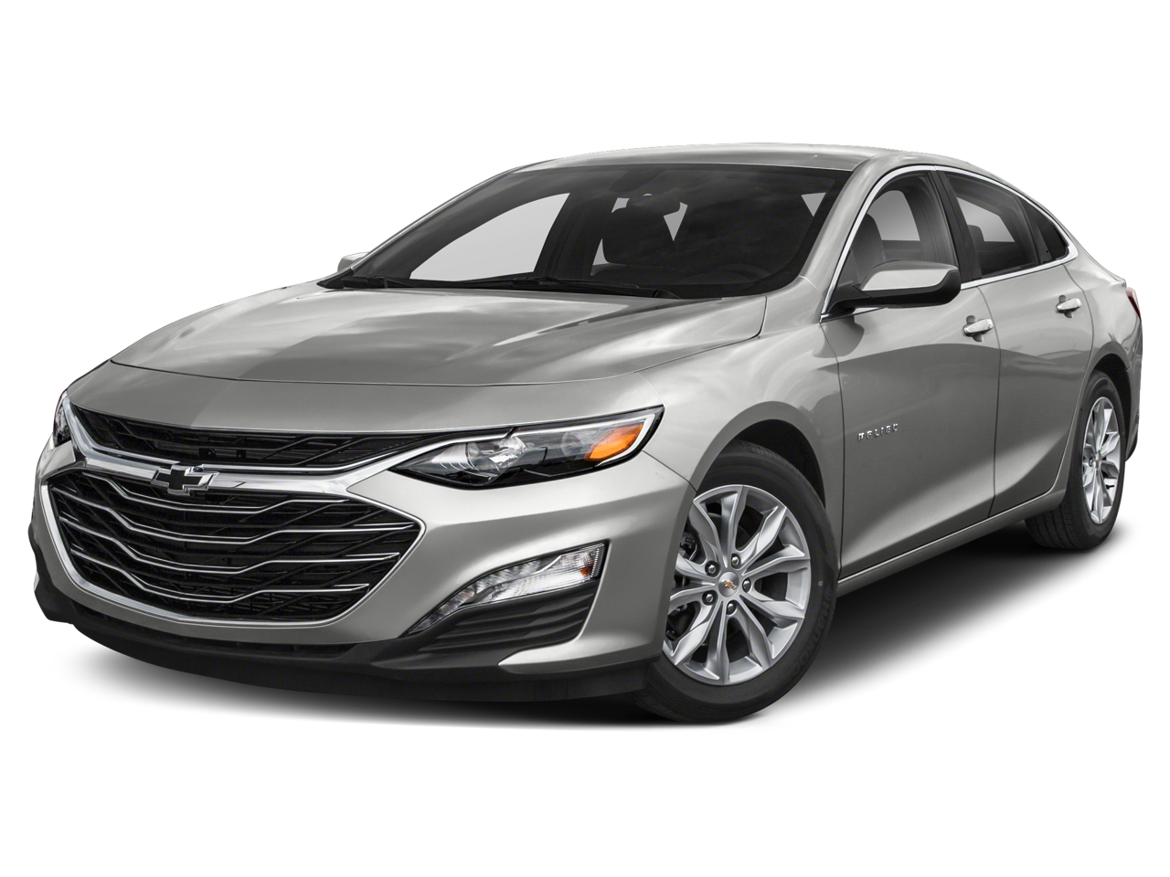 2022 Chevrolet Malibu LT in Summit White — front three-quarter view
