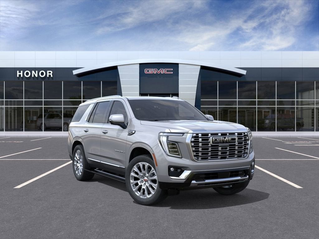 2026 GMC Yukon Denali in Sterling Metallic — front three-quarter view