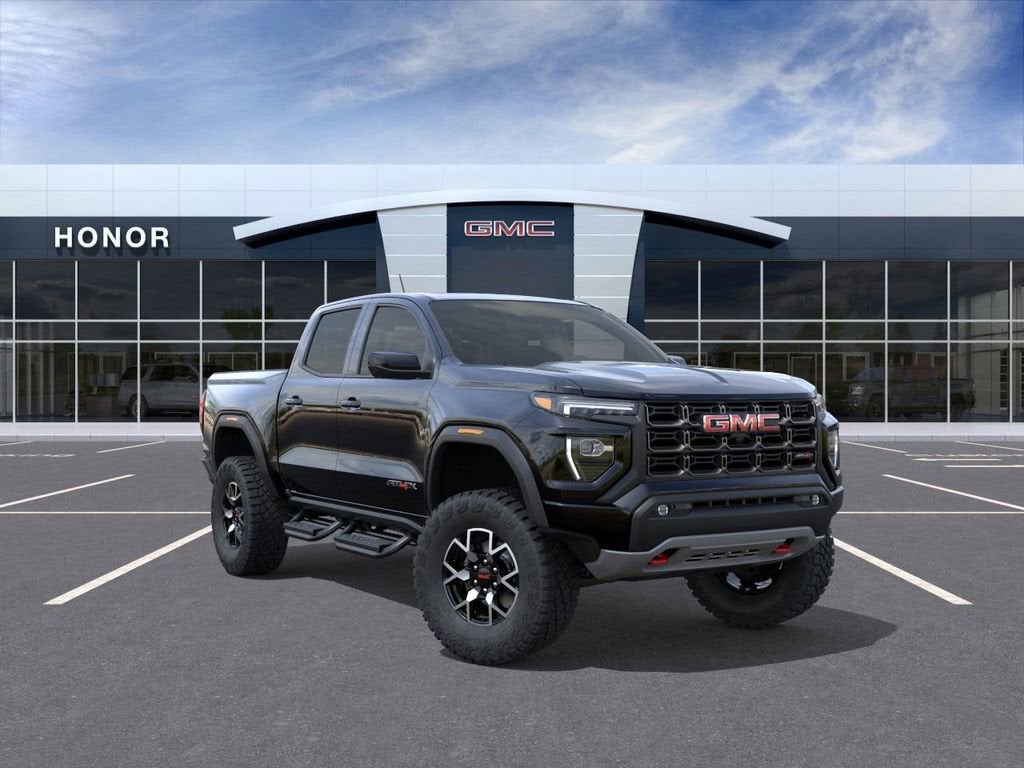 2026 GMC Canyon AT4X in Onyx Black — front three-quarter view