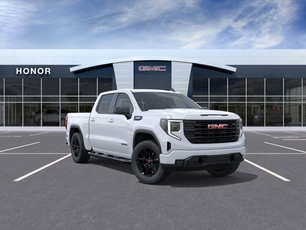 2026 GMC Sierra 1500 Elevation in Summit White — front three-quarter view