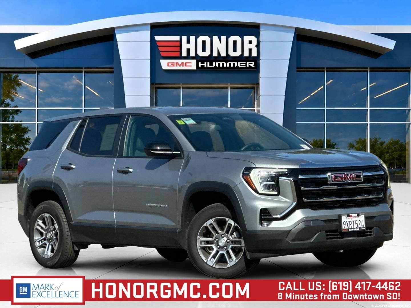 2025 GMC Terrain Elevation in Sterling Metallic — front three-quarter view