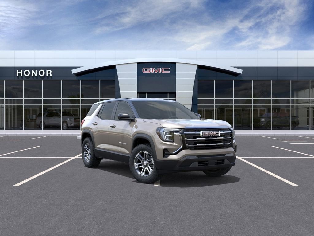 2026 GMC Terrain Elevation in Riverstone Metallic — front three-quarter view