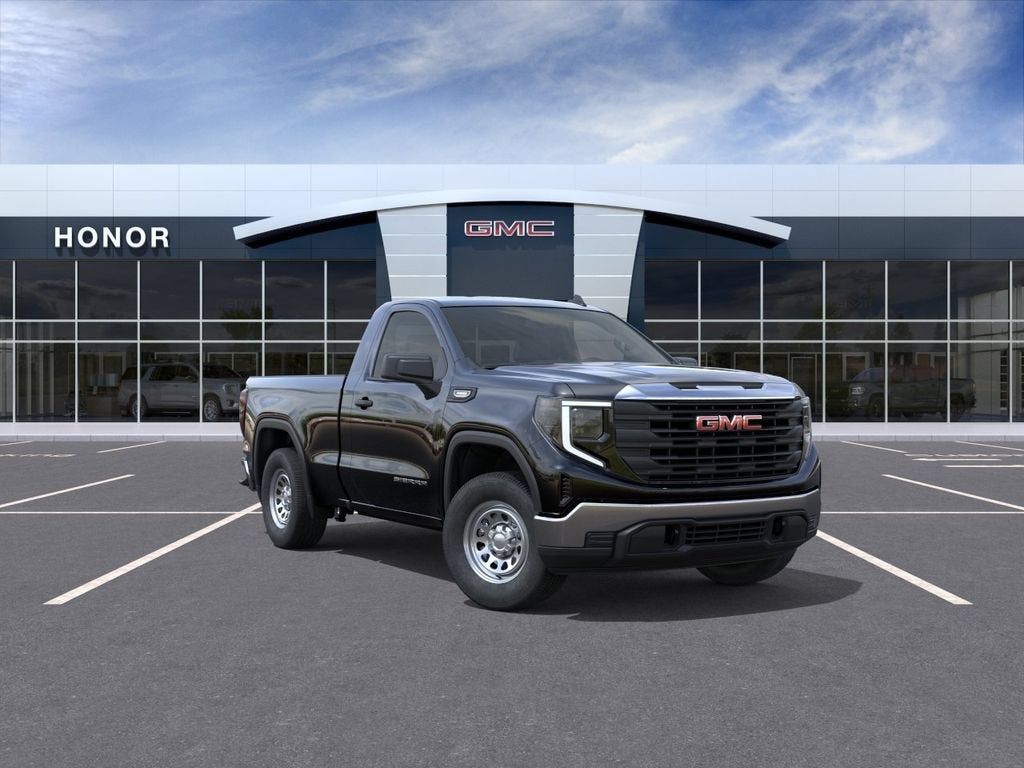 2026 GMC Sierra 1500 Pro in Onyx Black — front three-quarter view
