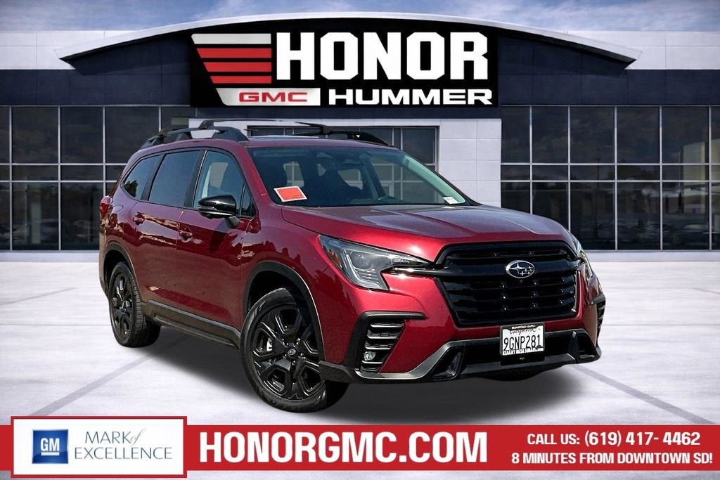 2023 Subaru Ascent Onyx Edition Limited in Red — front three-quarter view